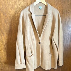 J. Crew Women's Tan Sweater Blazer